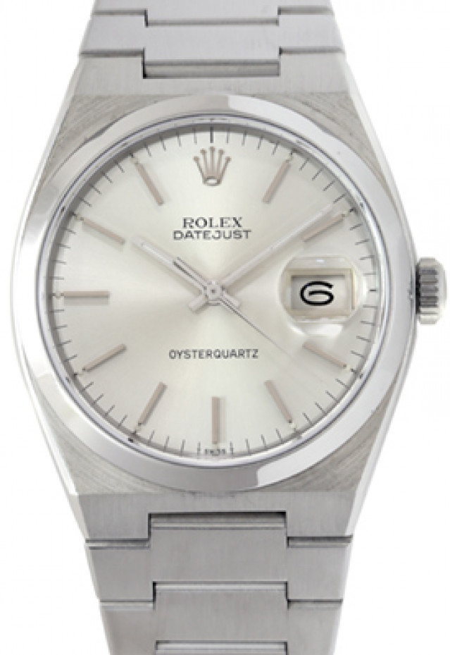 Rolex 17000 Steel on Oysterquartz, Smooth Bezel Silver with Silver Index
